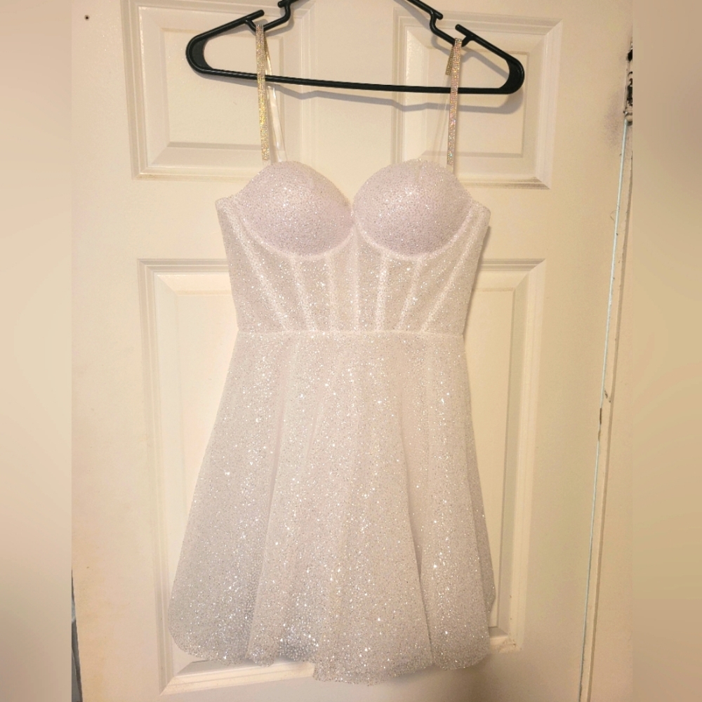 White sparkle dress